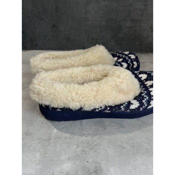 Women’s Ugg blue heart slip Ons shearling fur Lined Clogs size 6 - Picture 4 of 16